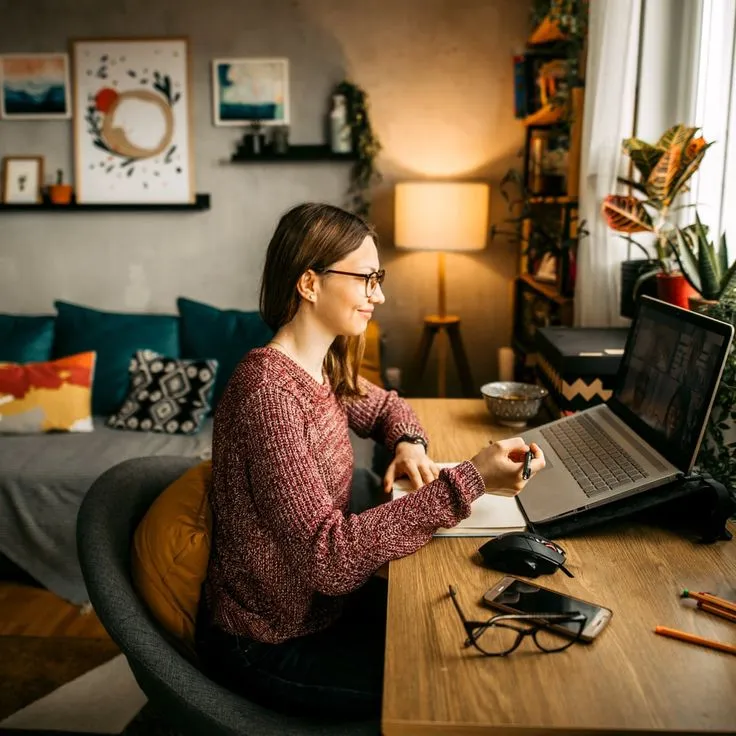Calm workspace with soft natural lighting